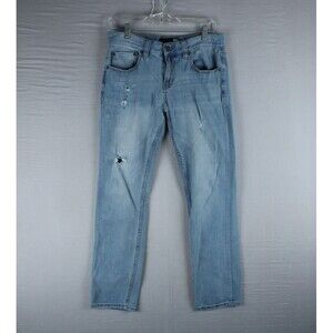 RSQ Jeans Size 30 Mens London Skinny Mid Rise Light Wash Blue Denim Distressed